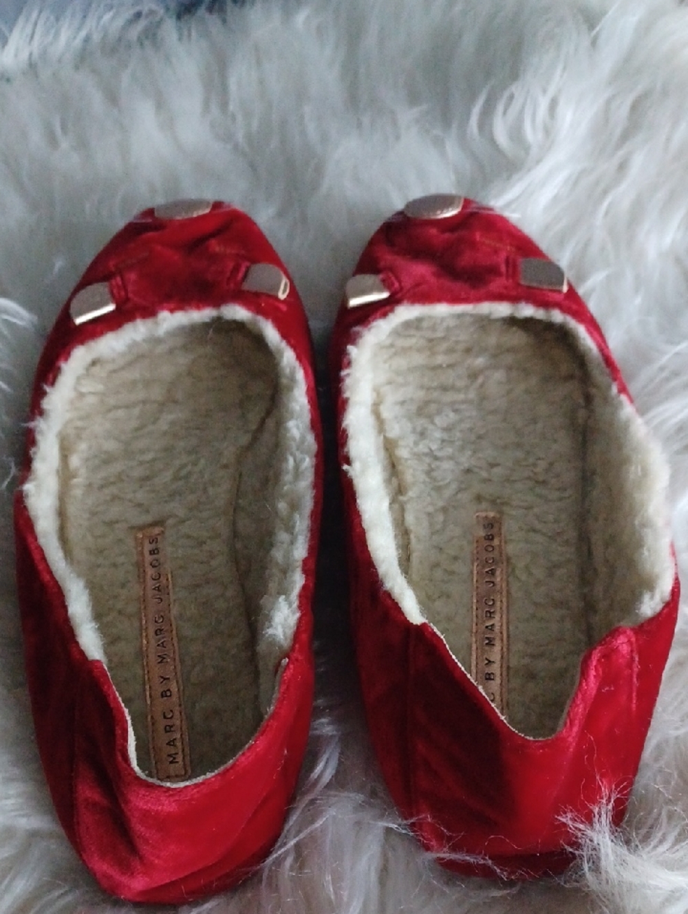 Marc By Marc Jacobs Velour Cat Face Flats - Picture 4 of 16